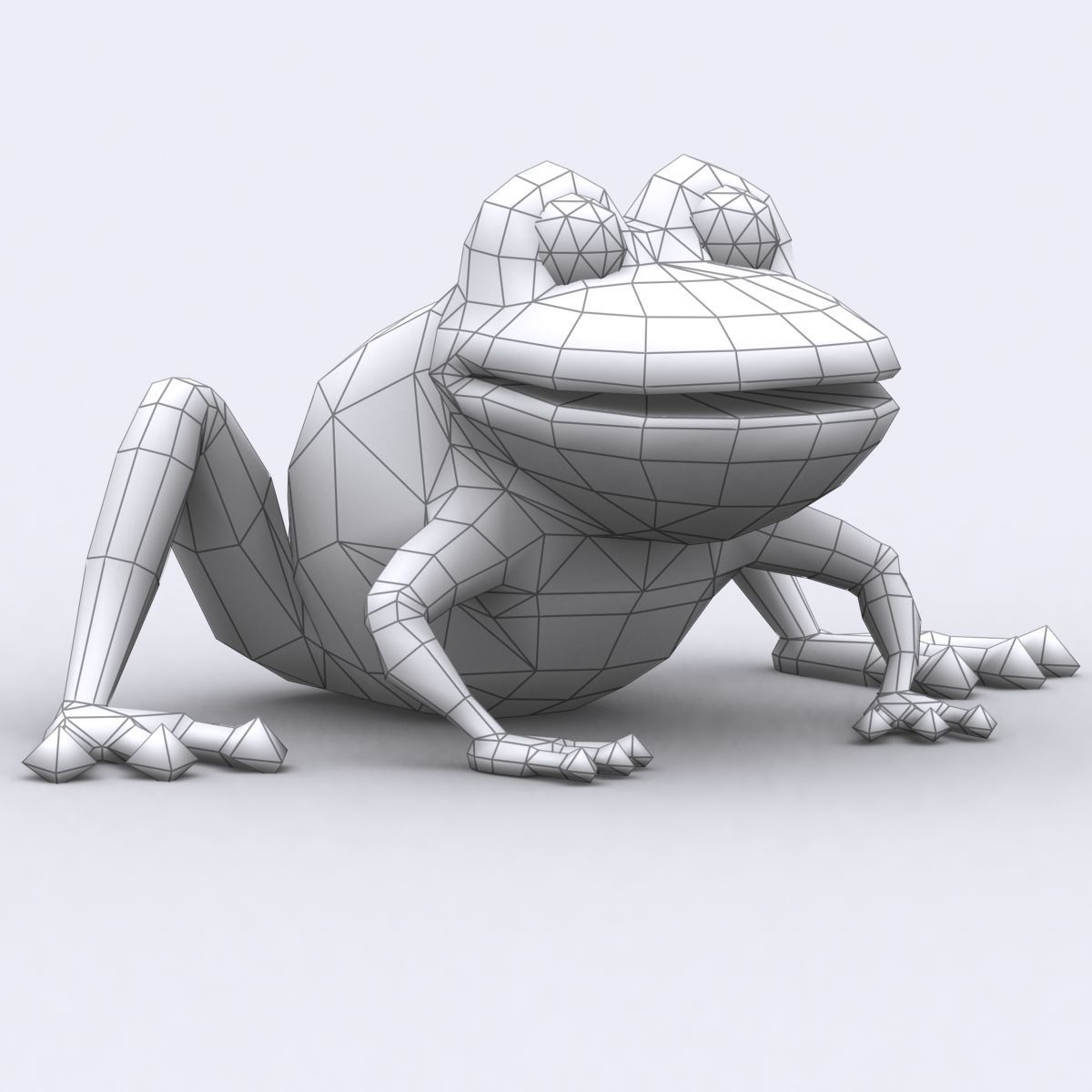 3DRT - toonpets animals Frog Low-poly 3D model_2