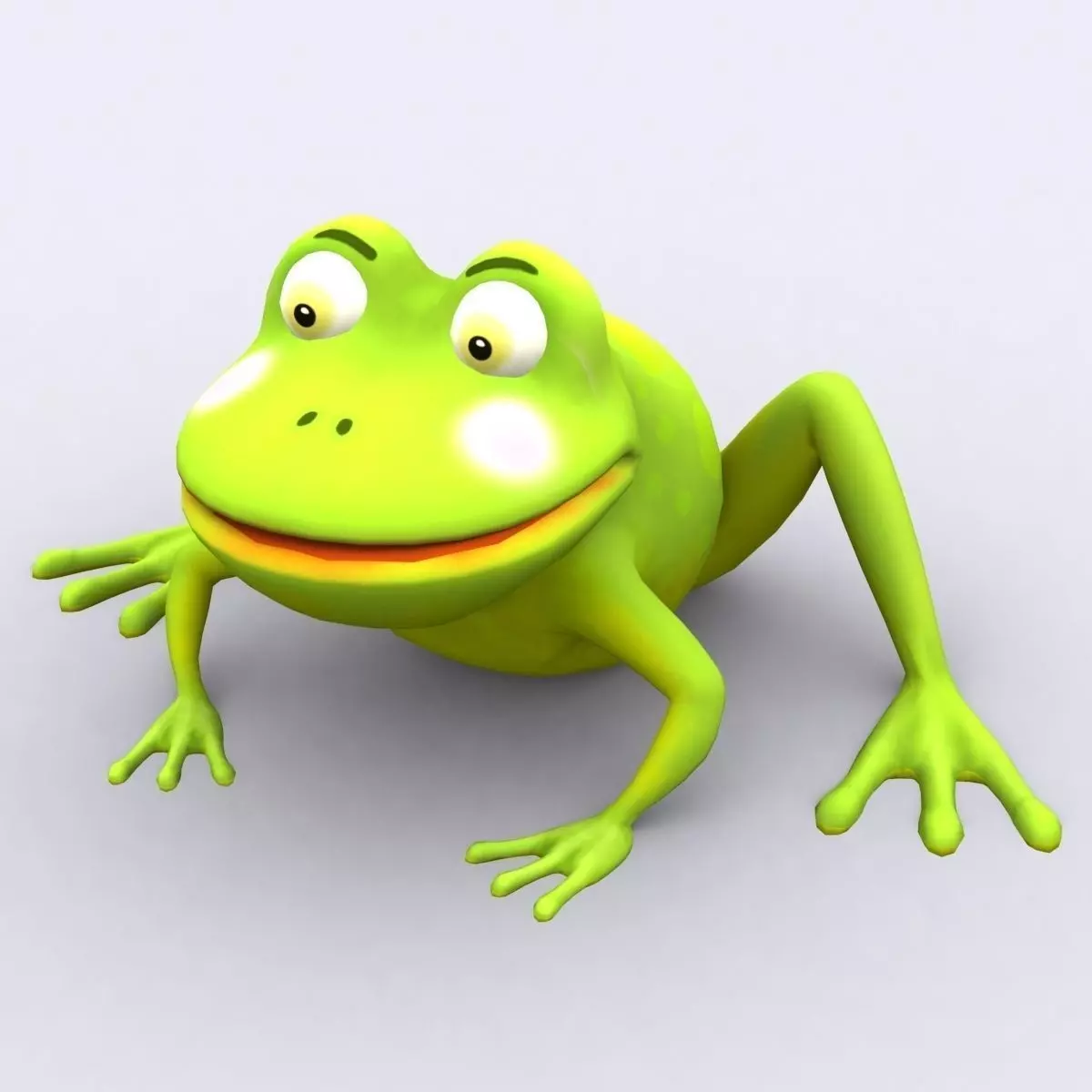3DRT - toonpets animals Frog Low-poly 3D model_0