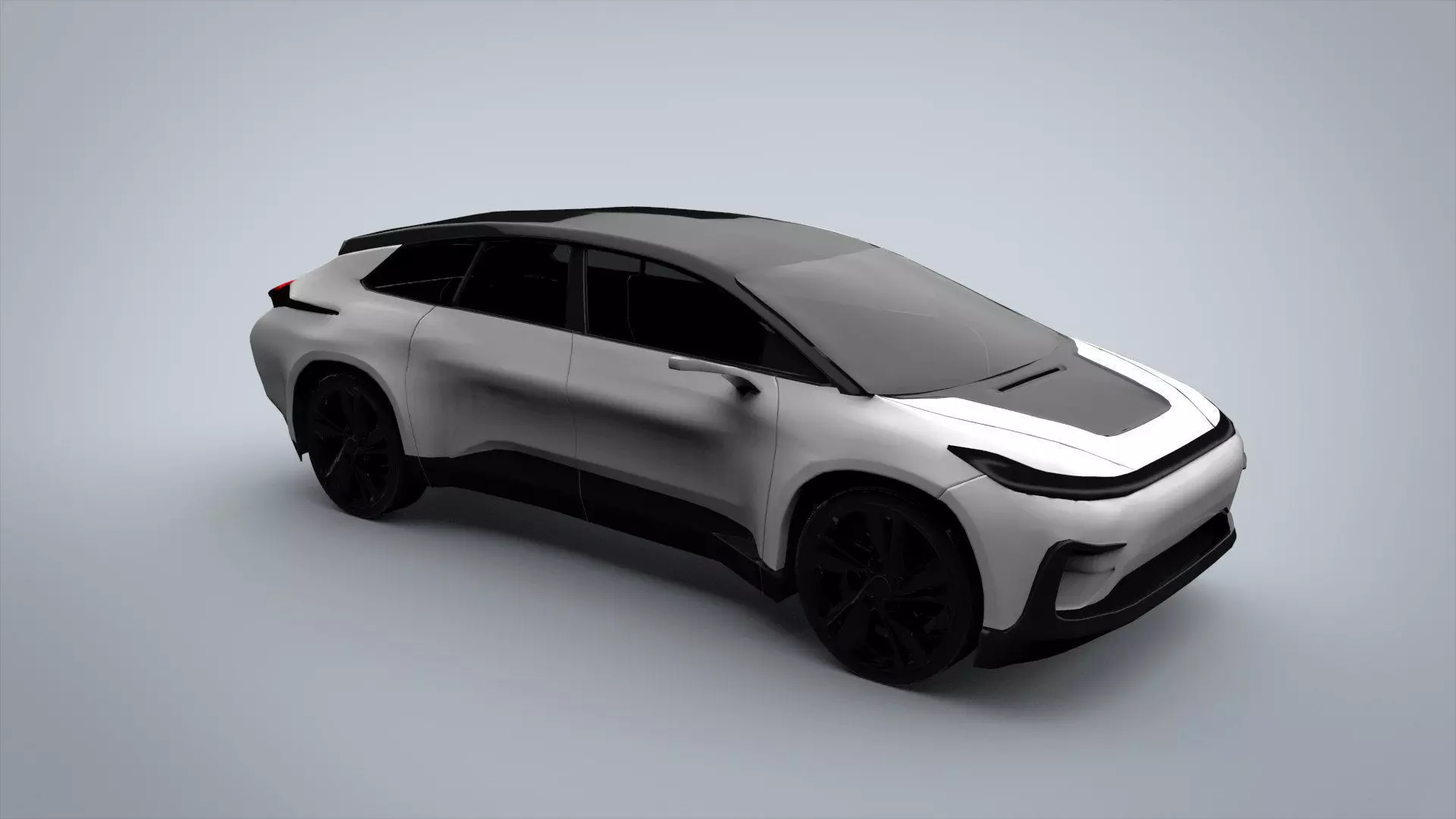 Faraday Future FF 91 Low-poly 3D model_0