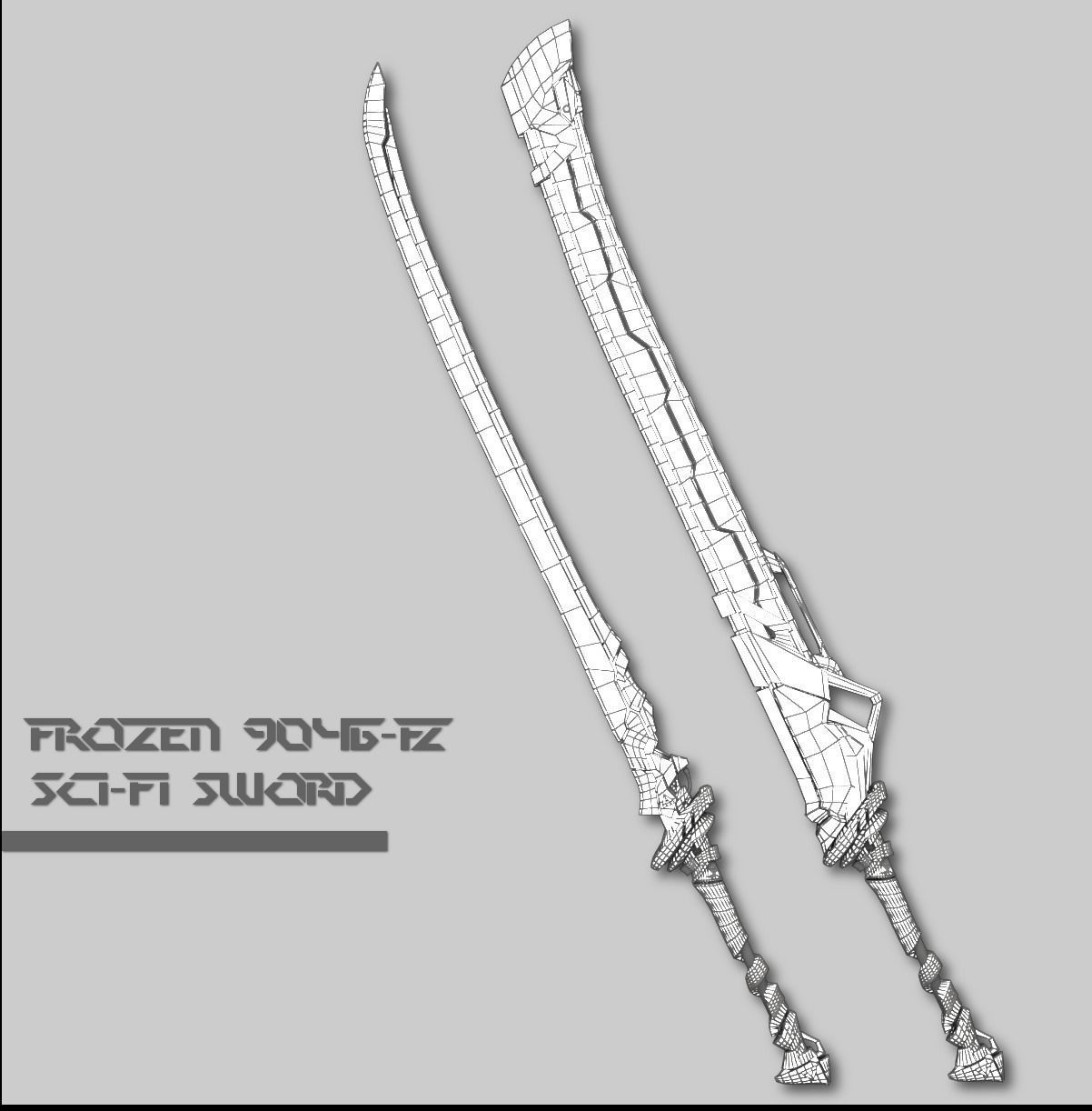 Sci-fi Sword Pack Low-poly 3D model_22