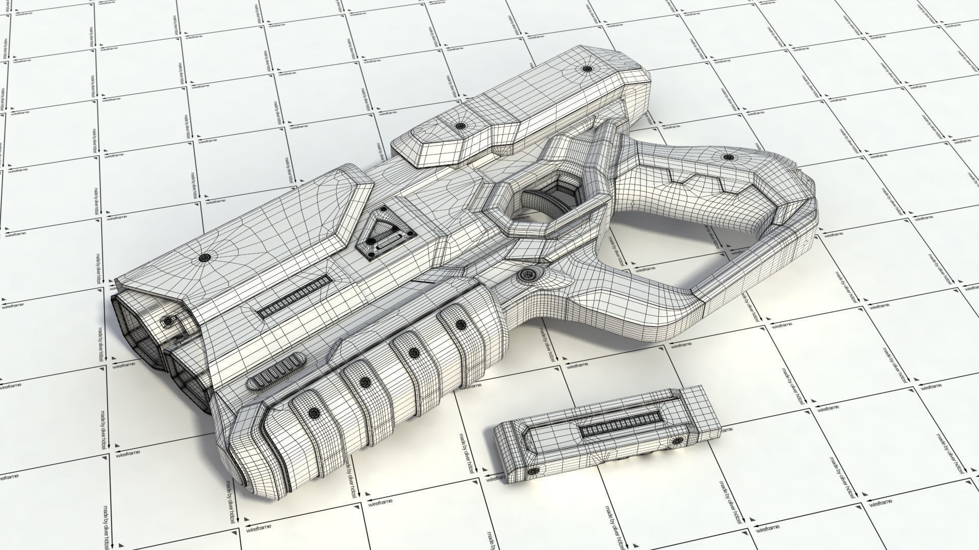 Sci-Fi Blaster 3D model_7