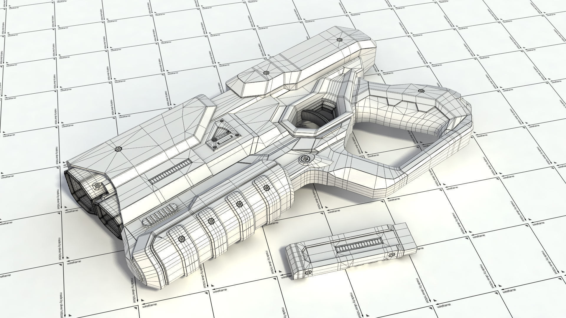 Sci-Fi Blaster 3D model_8