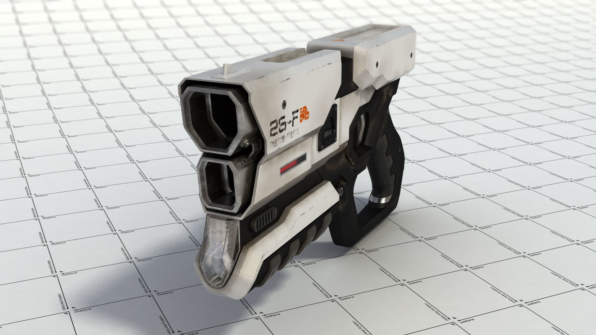 Sci-Fi Blaster 3D model_3