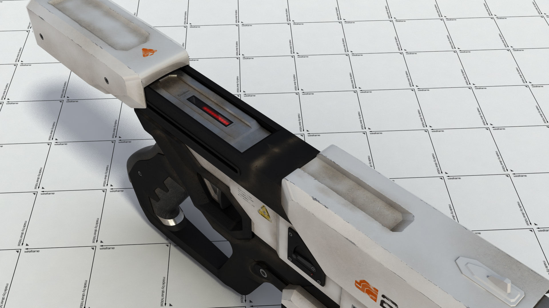 Sci-Fi Blaster 3D model_4