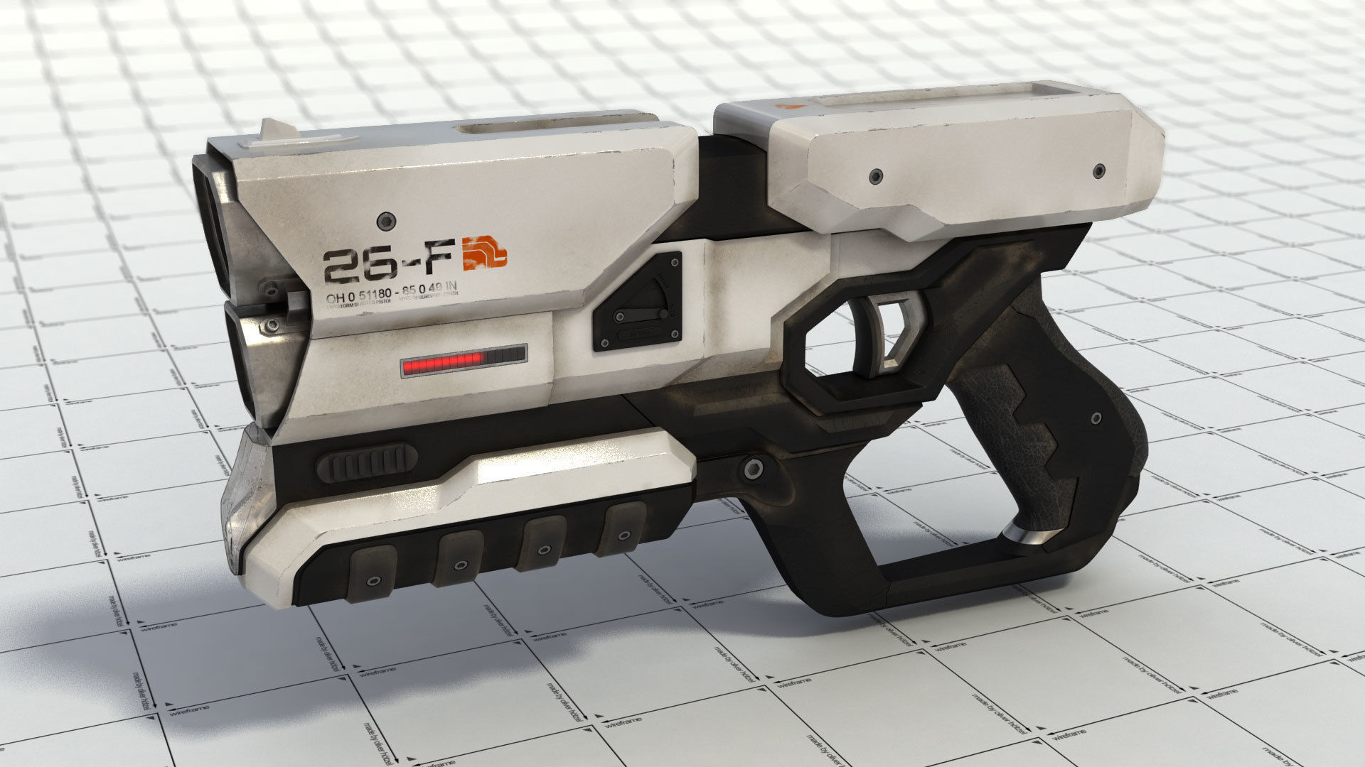 Sci-Fi Blaster 3D model_1
