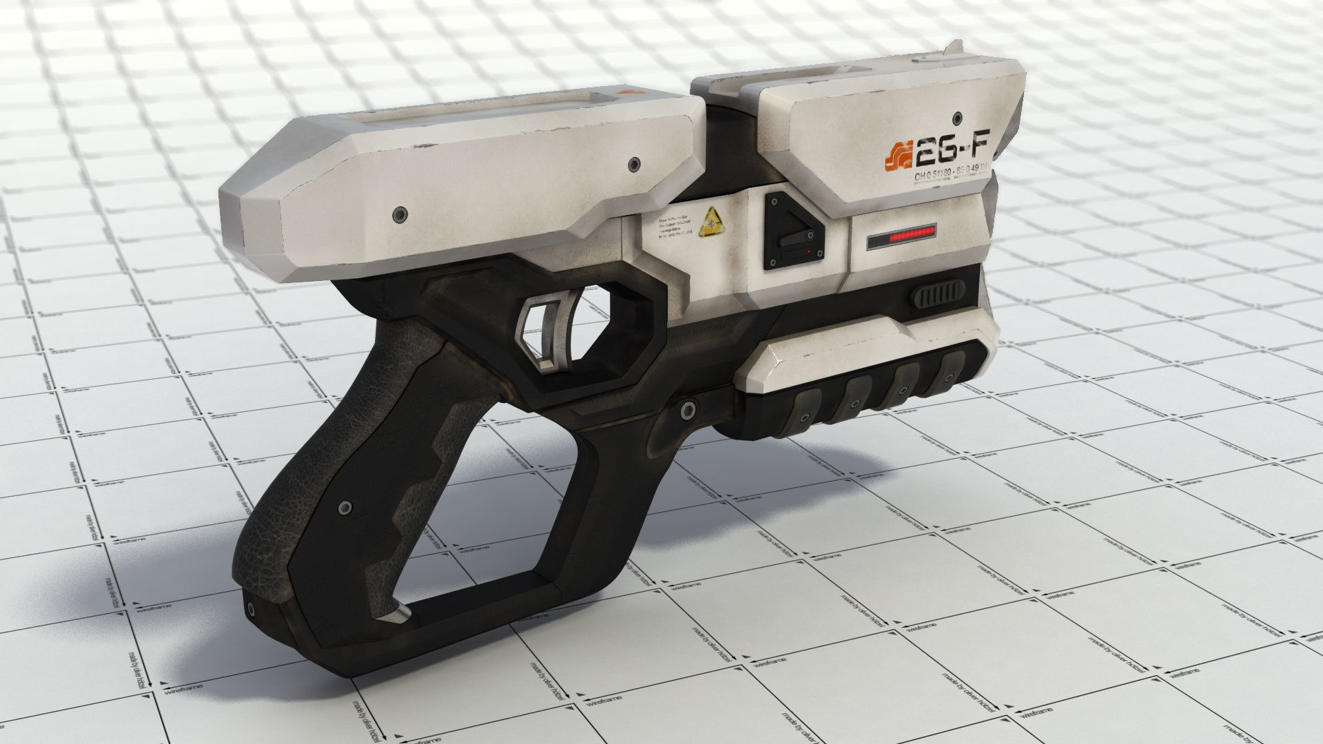 Sci-Fi Blaster 3D model_2