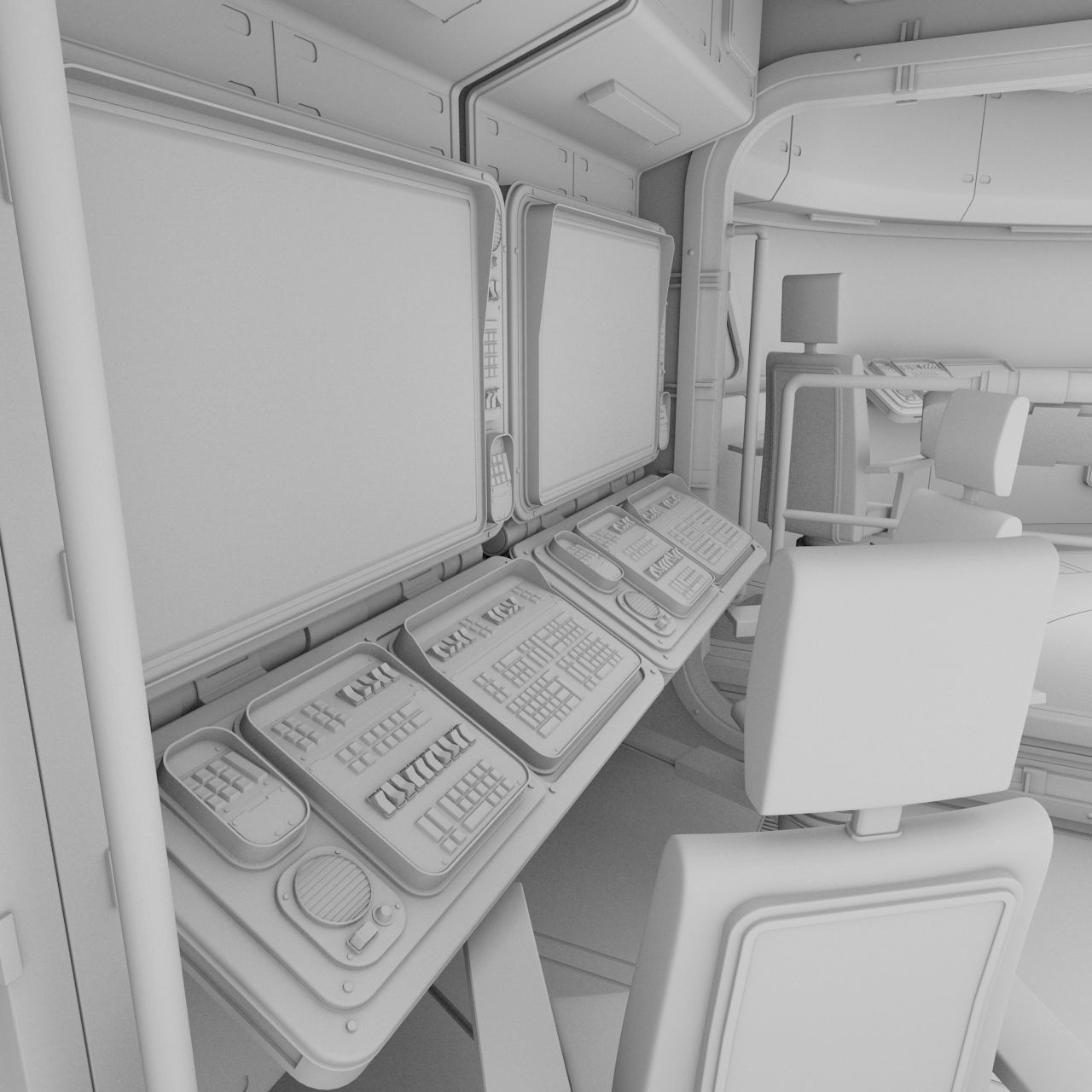 Starship Command Deck Collection 3D model_22