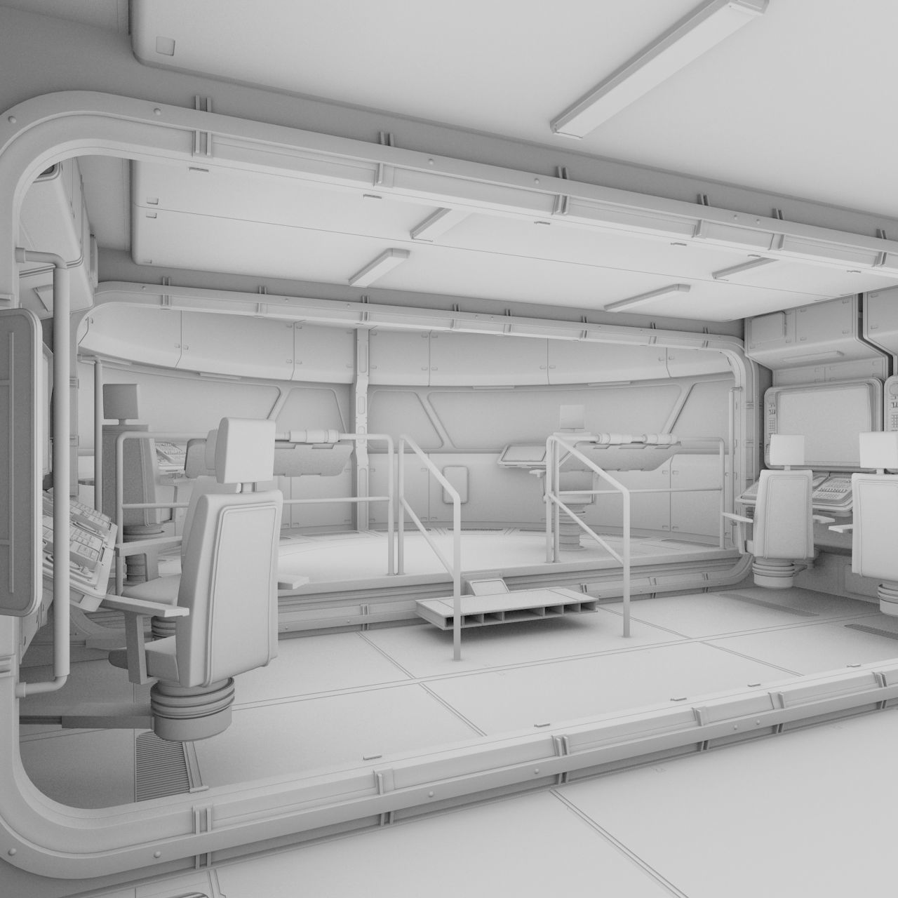 Starship Command Deck Collection 3D model_7