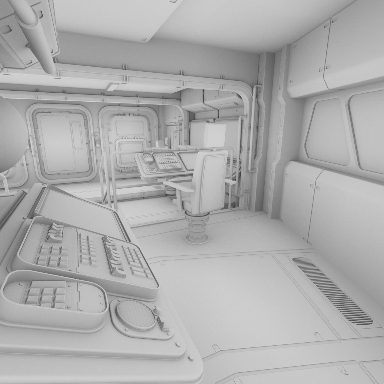 Starship Command Deck Collection 3D model_16