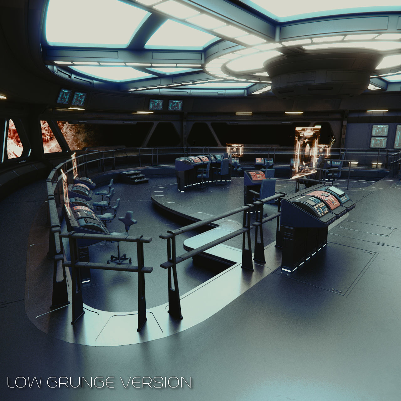 Starship Command Deck Collection 3D model_39