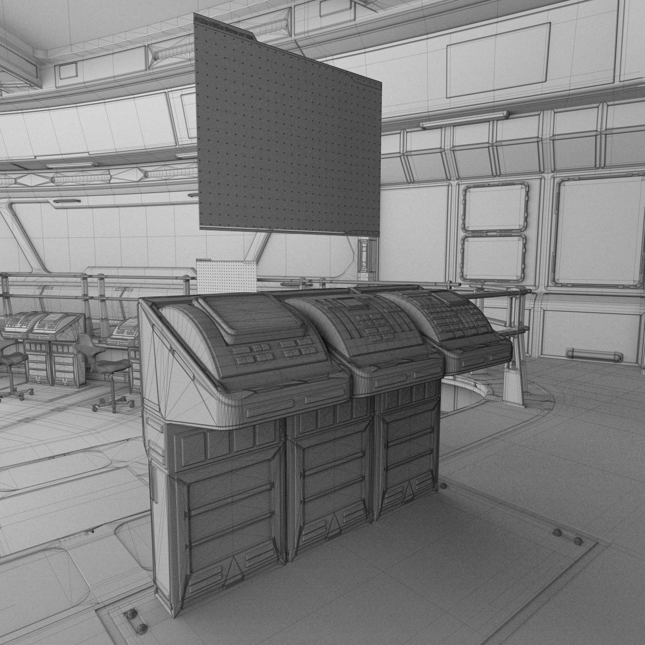 Starship Command Deck Collection 3D model_50