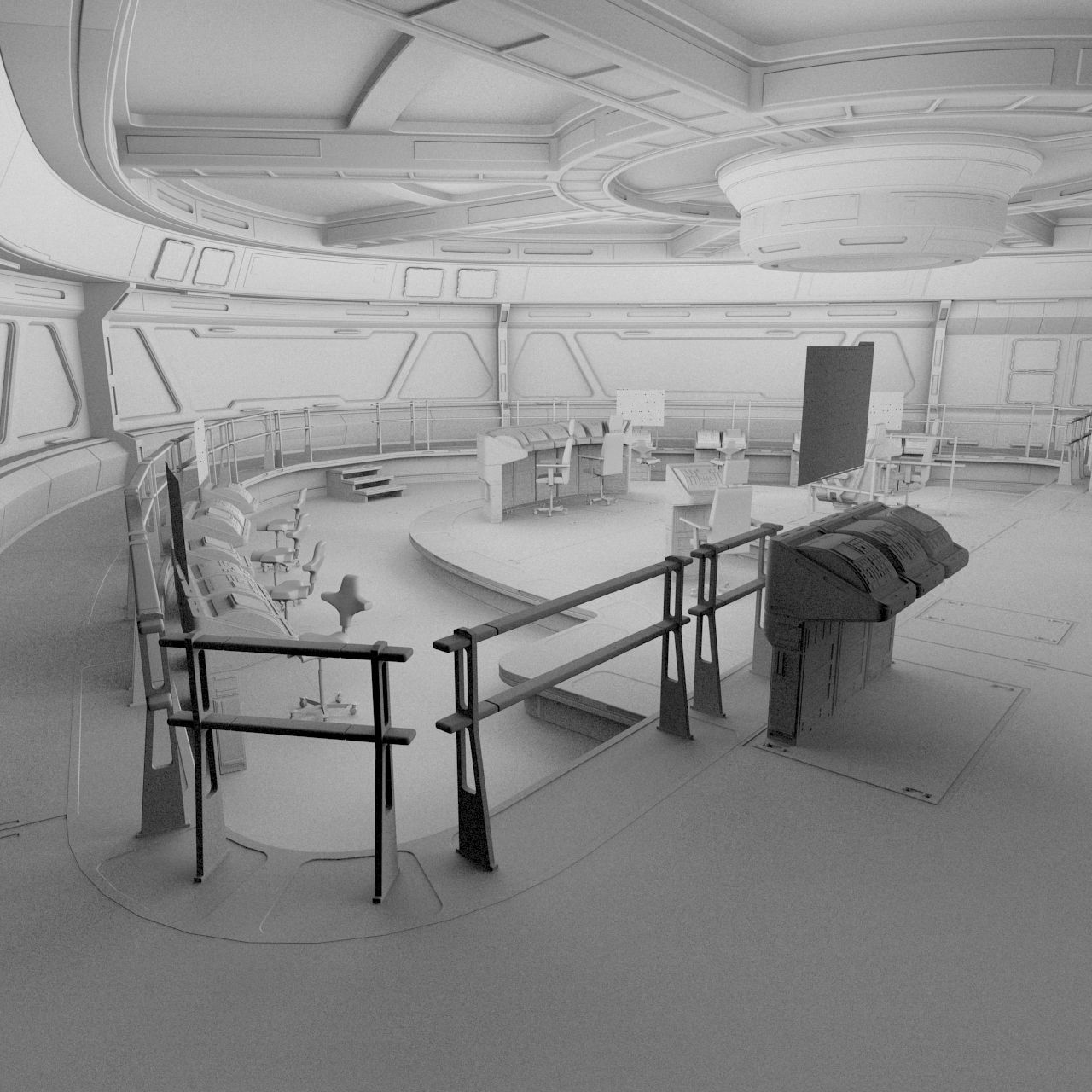 Starship Command Deck Collection 3D model_38