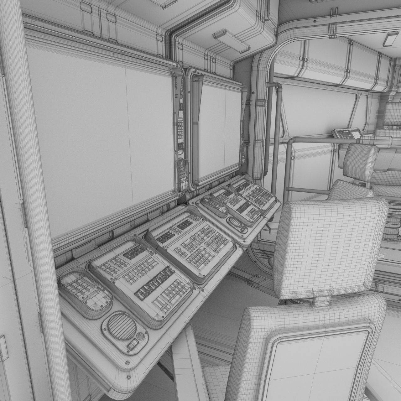 Starship Command Deck Collection 3D model_26