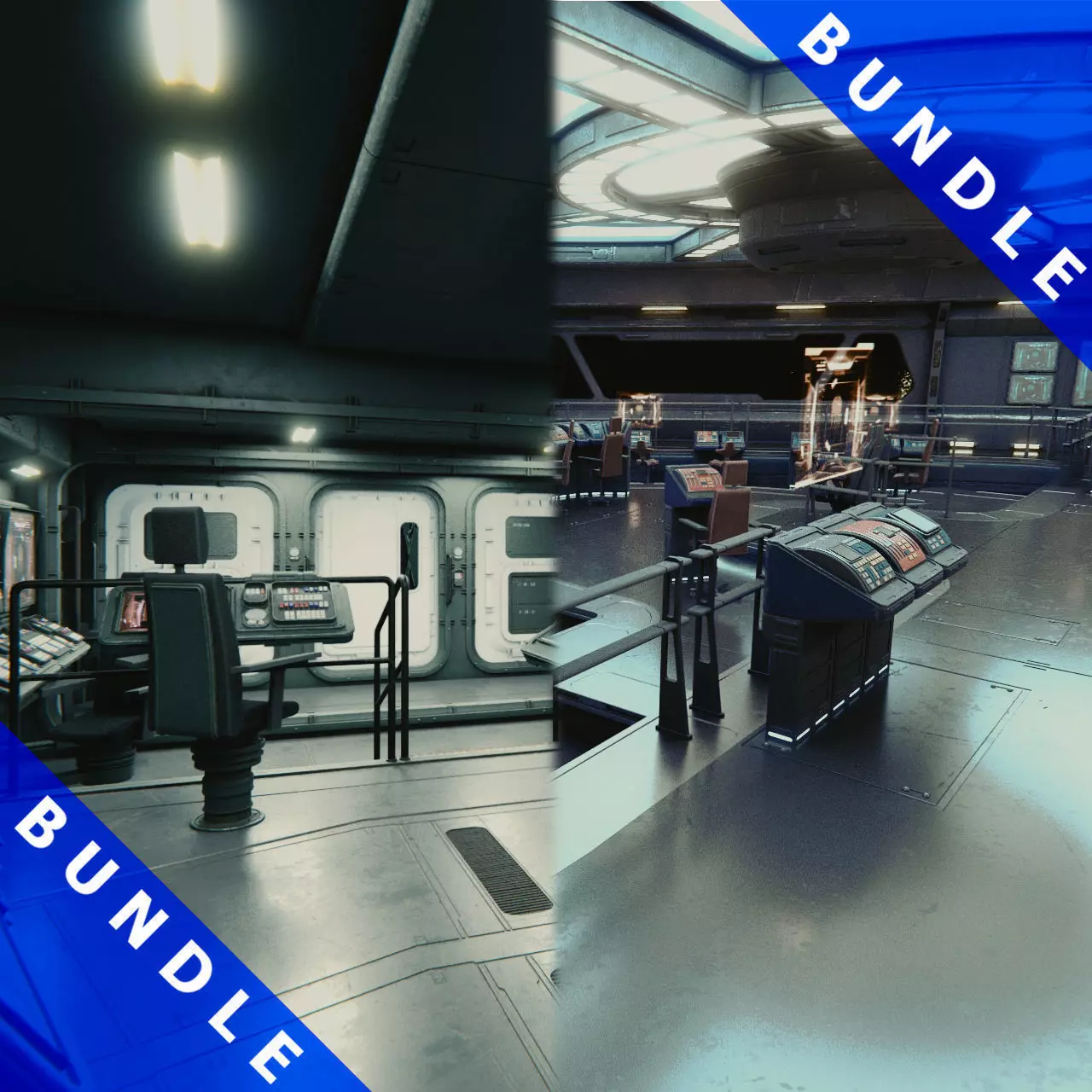 Starship Command Deck Collection 3D model_0