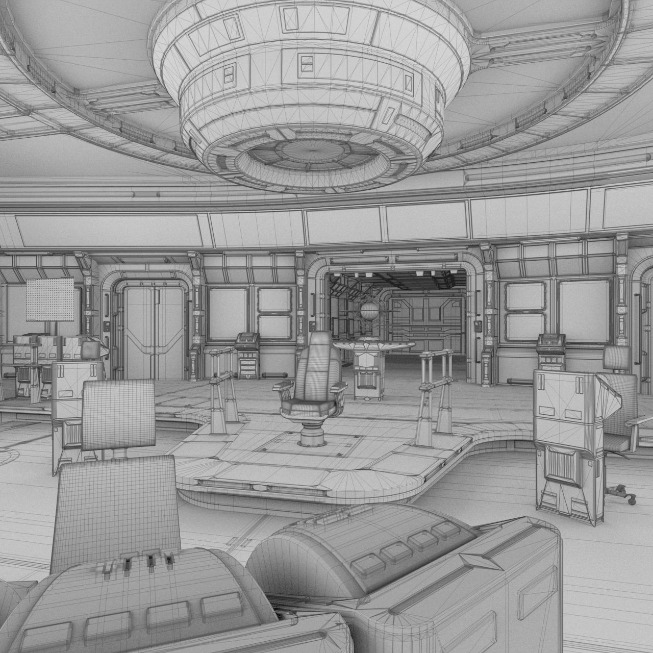 Starship Command Deck Collection 3D model_47