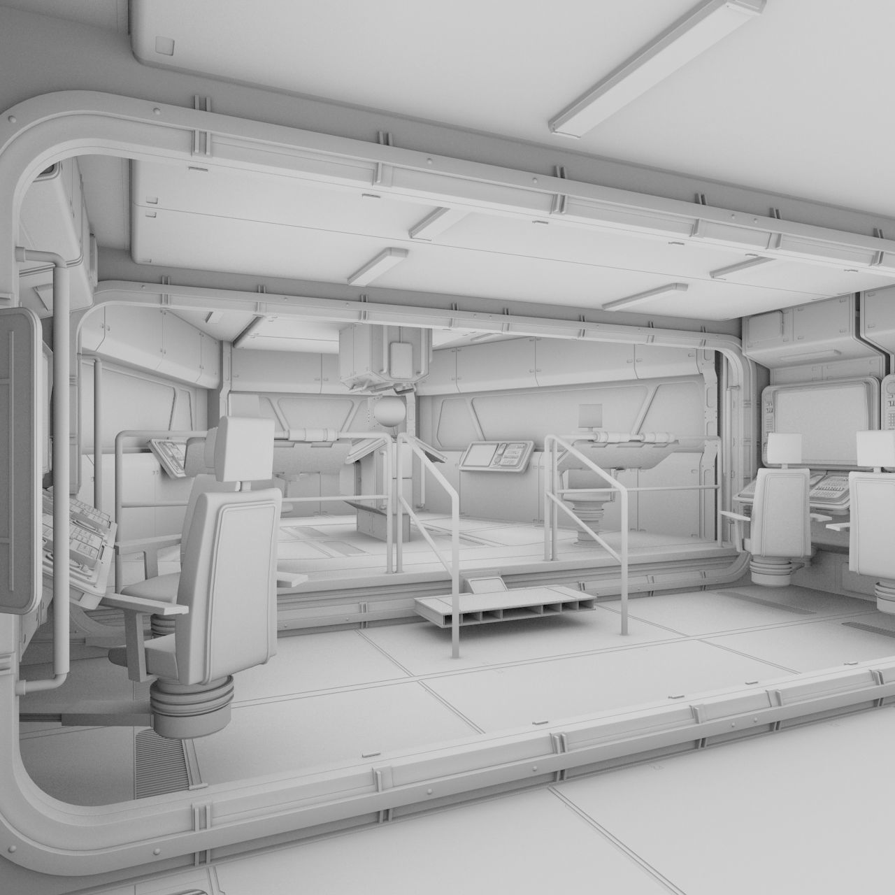 Starship Command Deck Collection 3D model_4