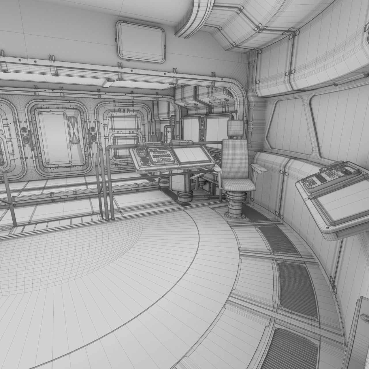 Starship Command Deck Collection 3D model_14