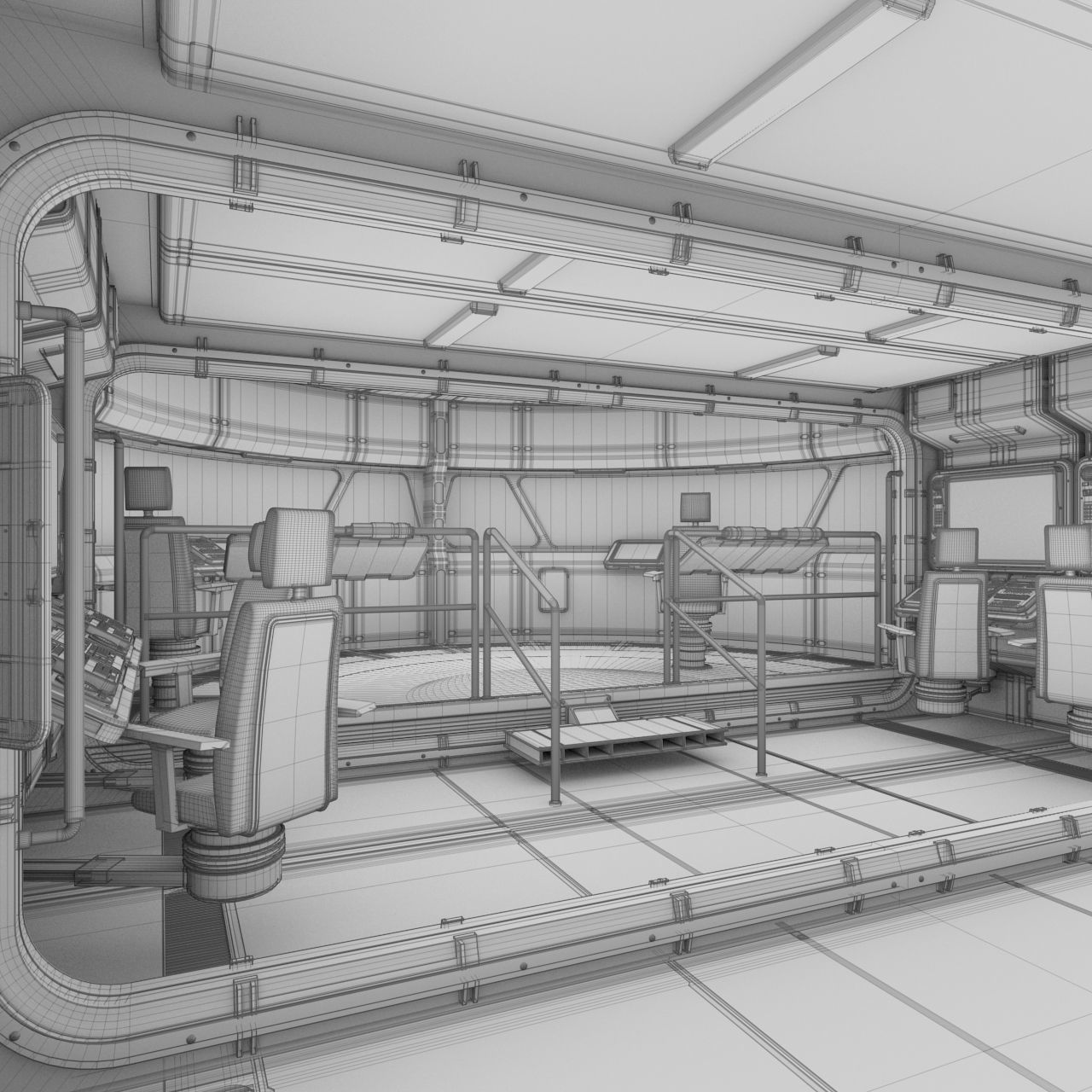 Starship Command Deck Collection 3D model_8