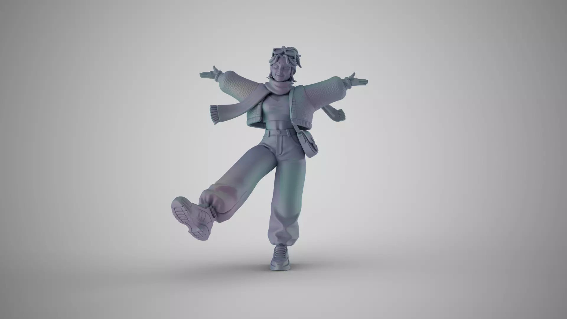 Cozy Winter Vibe Woman 3D print model