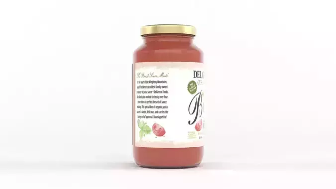 Organic Tomato Basil Pasta Sauce 3D model 4