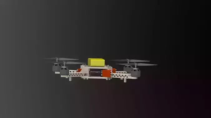 Simple drone model 3D print model