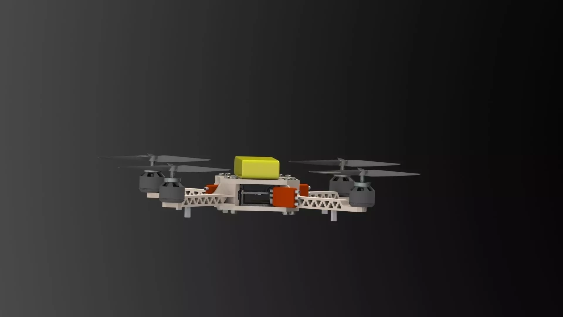 Simple drone model 3D print model