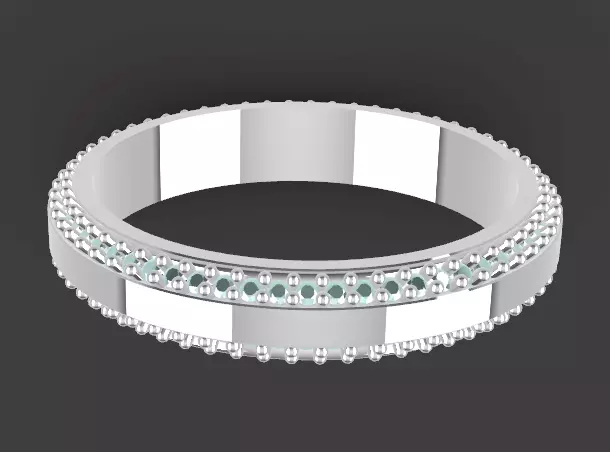 Ring with 120 1mm cubic sets US No 10 3D Printer Model 3D print model