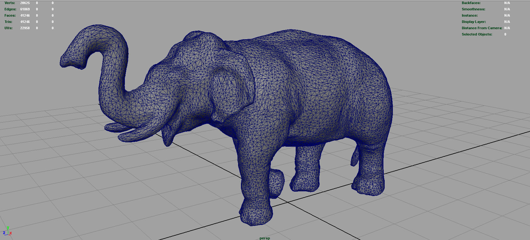 Asian Elephant 2 Low-poly 3D model_4