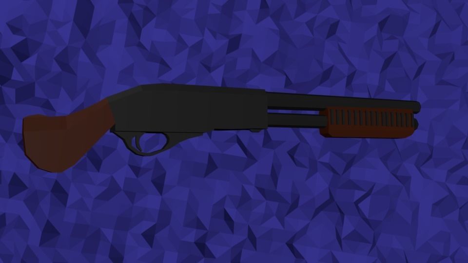 Low-Poly Shotgun Bundle Low-poly 3D model_4