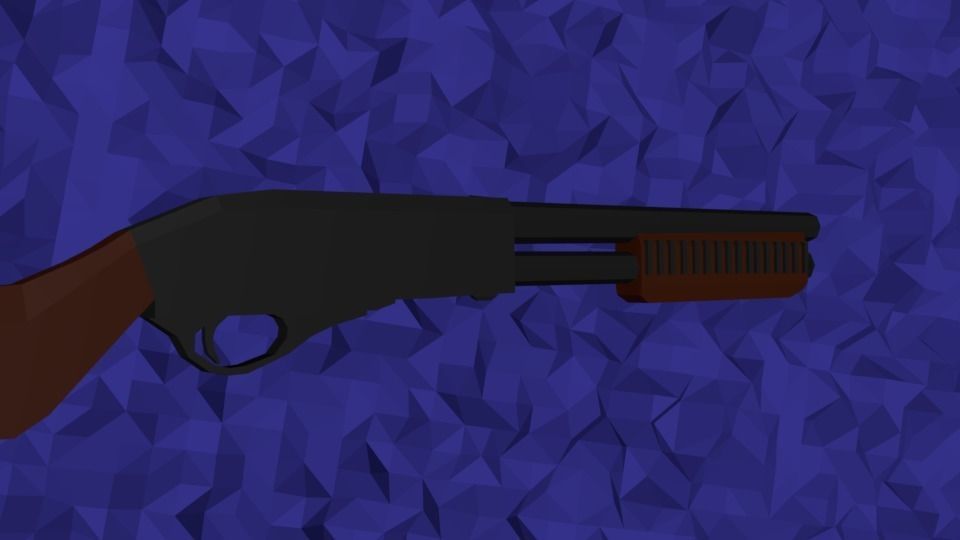 Low-Poly Shotgun Bundle Low-poly 3D model_3