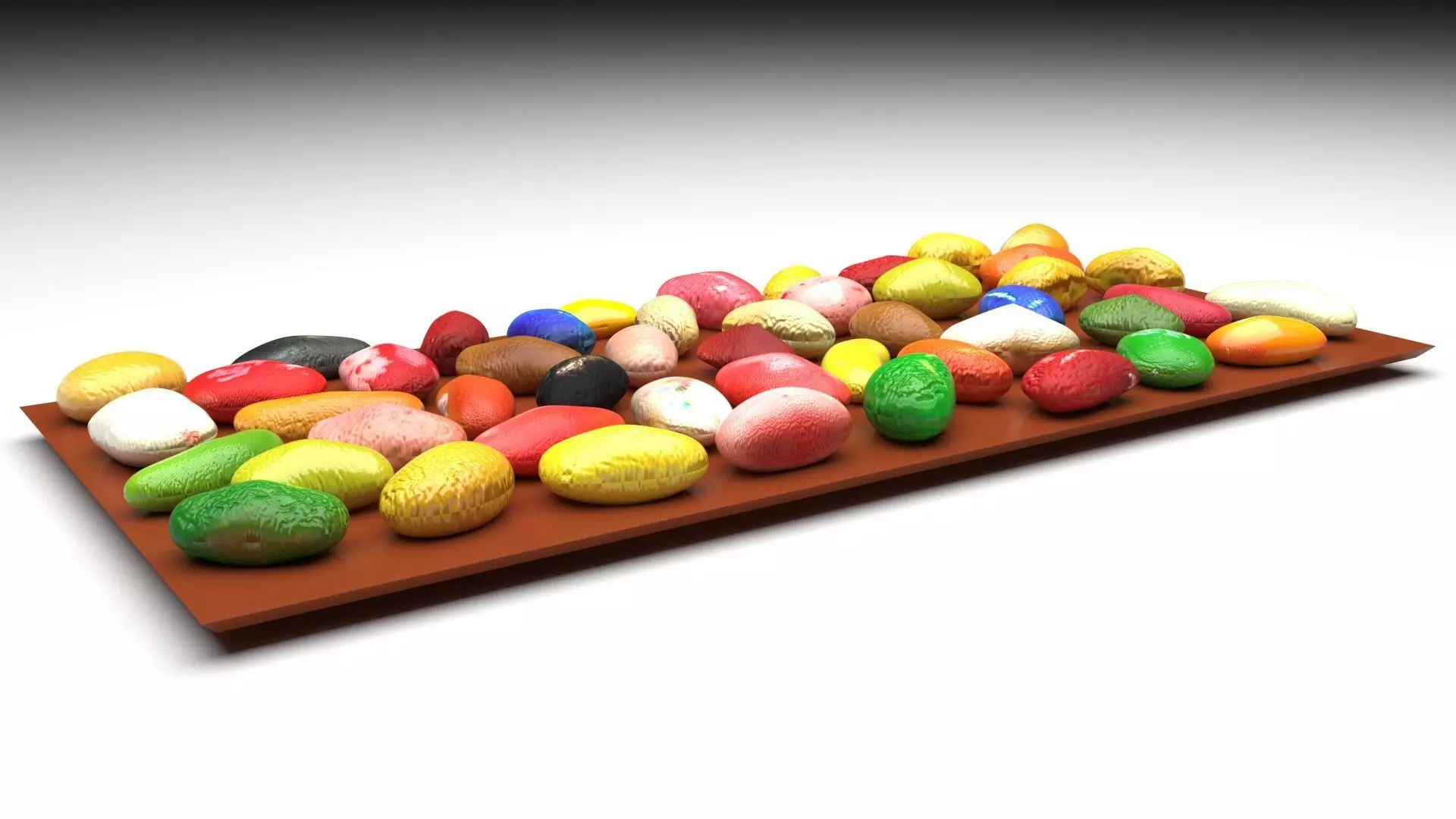 Chocolate With Jelly Beans 3D model