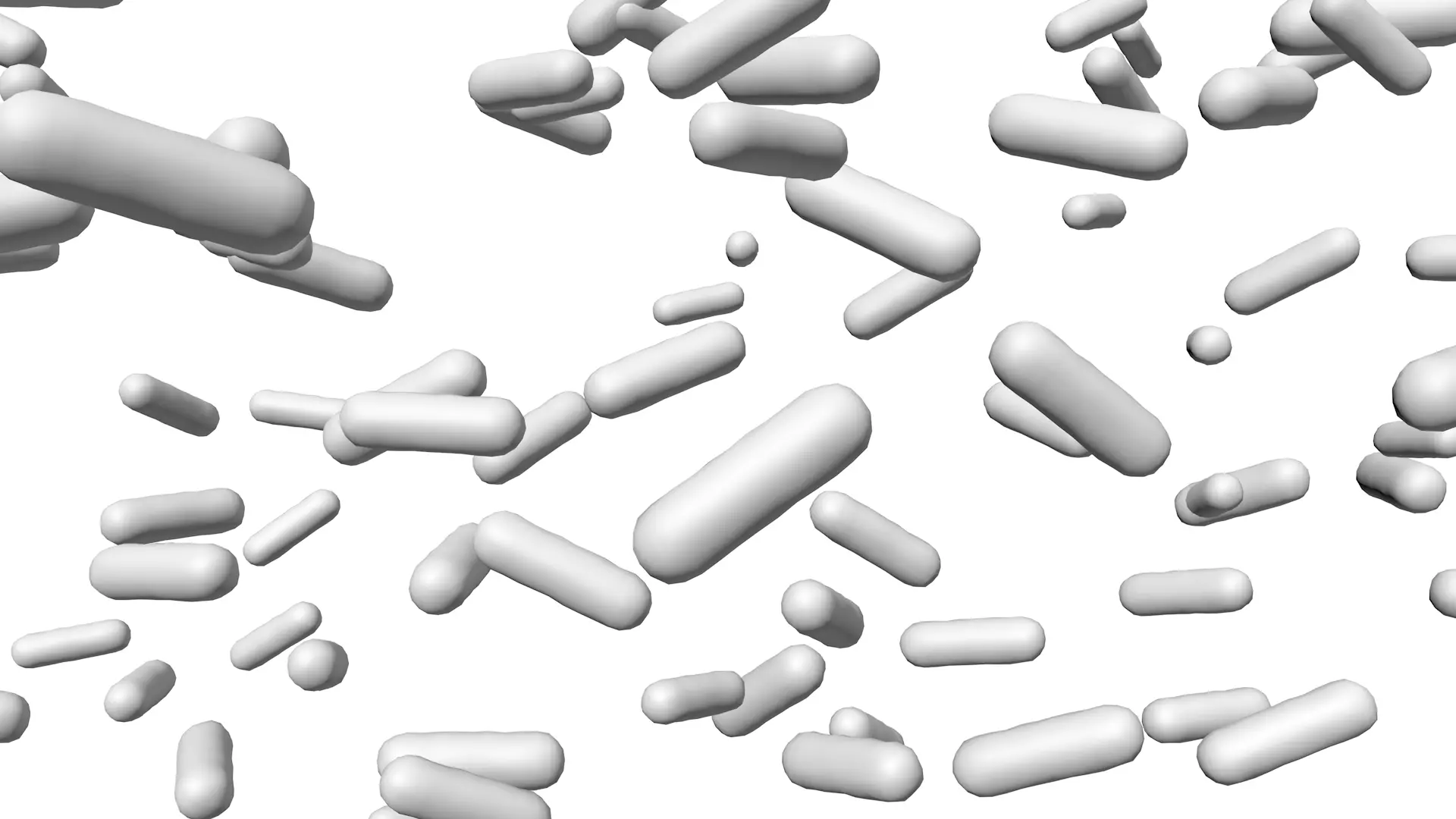 Bacillus Escherichia coli Bacillus subtilis model Low-poly 3D model
