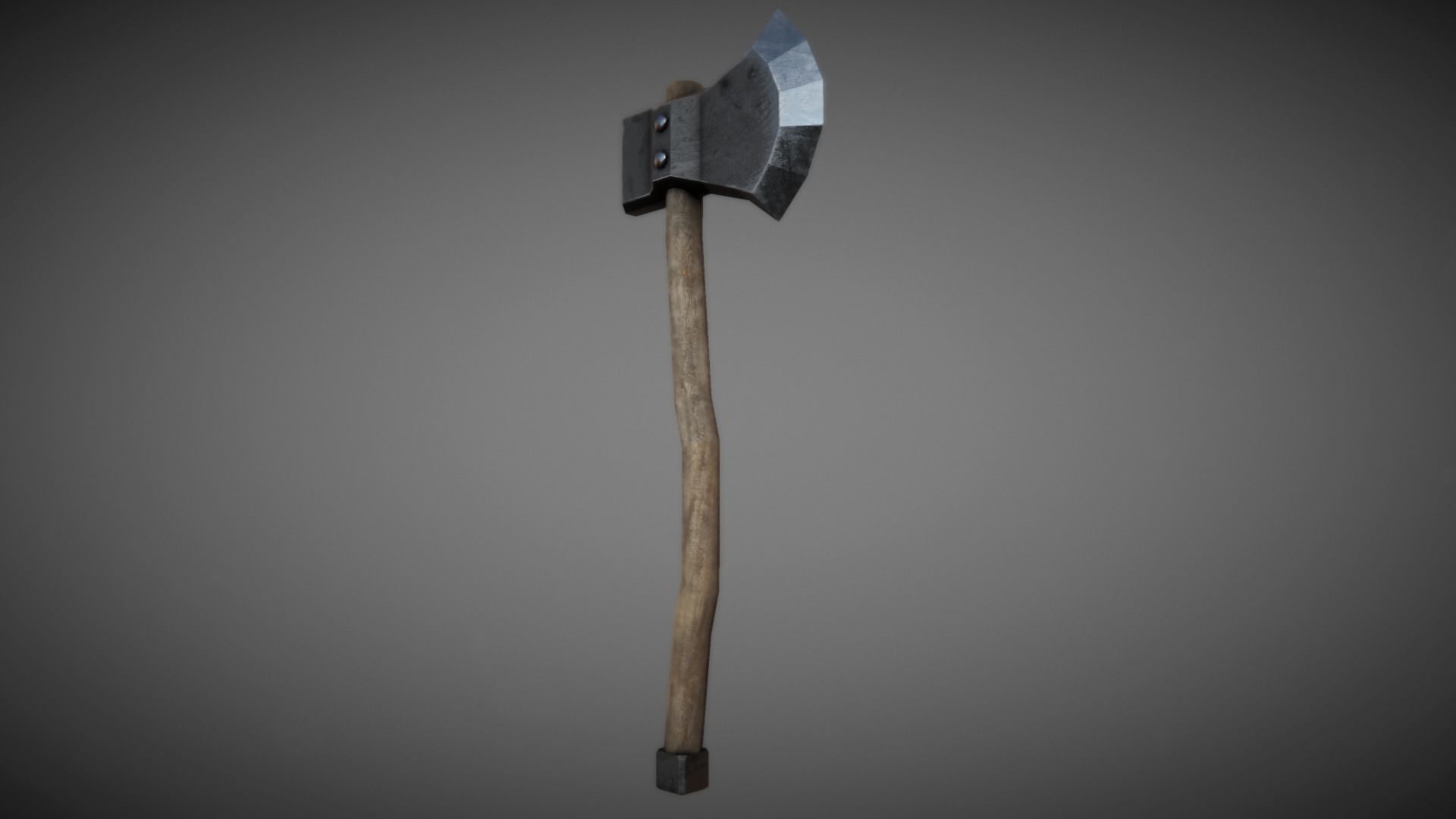 Woodcutters Axe 01 Low-poly 3D model_4
