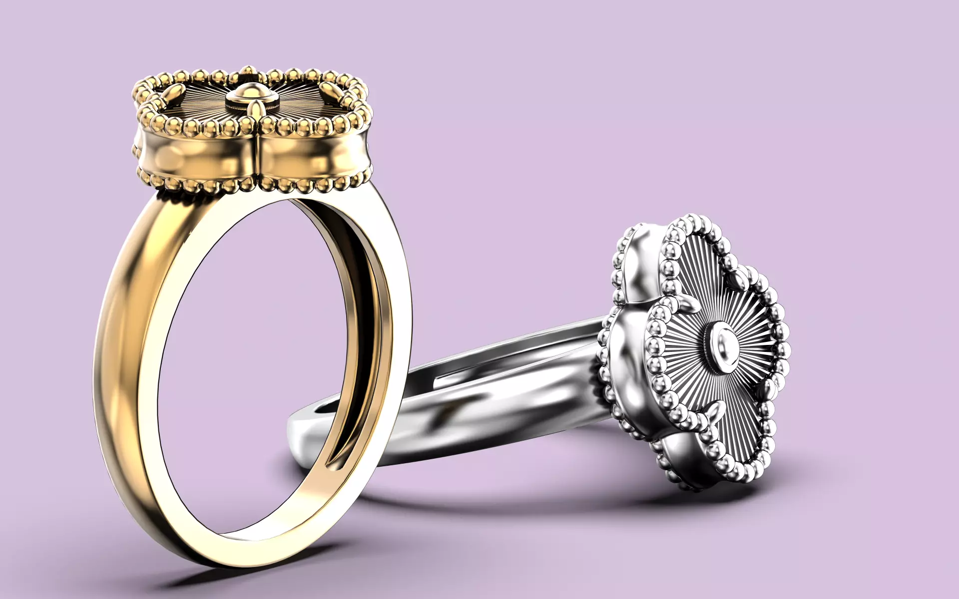 Clover Ring - Vintage Alhambra 3D print model