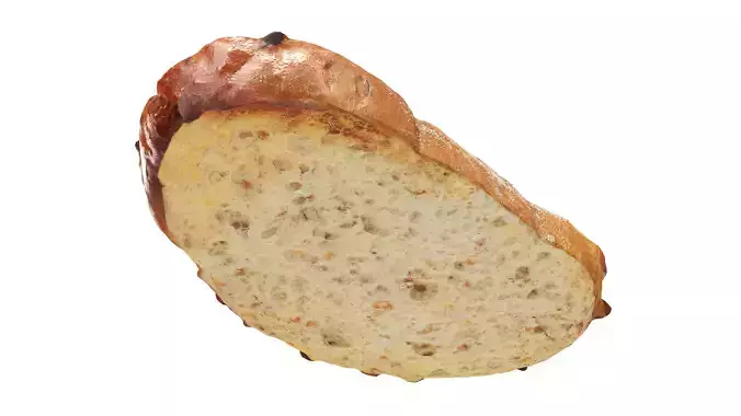 Bruschetta stuffed with chopped tomatoes olives and green onion Low-poly 3D model 5
