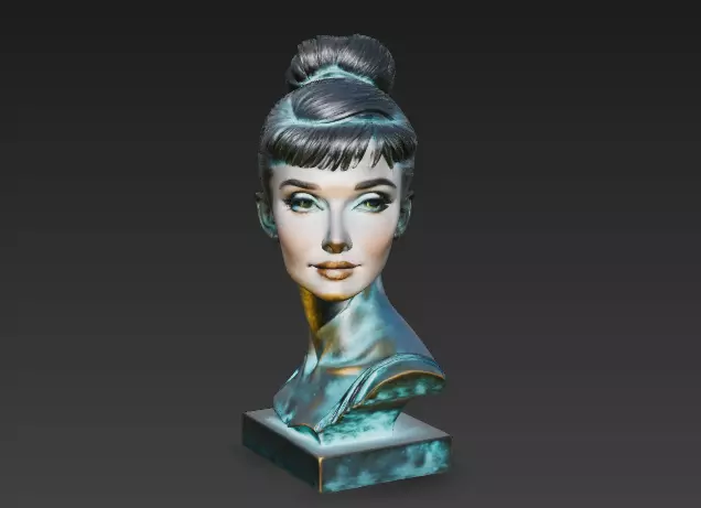 Sculpture art character human head figurine 1 3D model