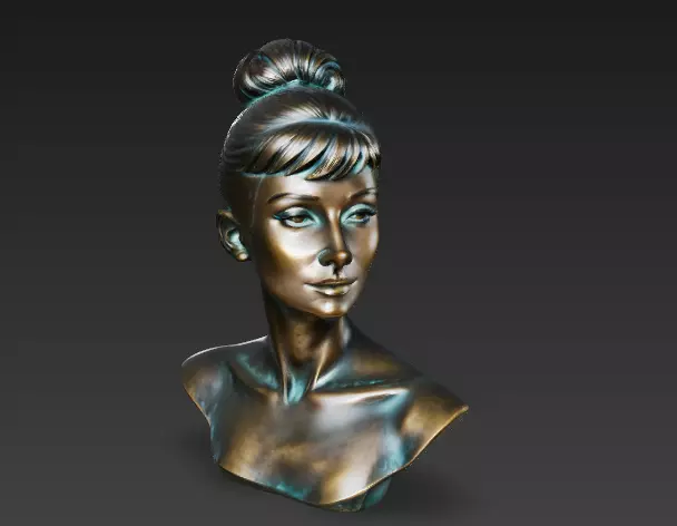 Sculpture Art Character Human Head Bust 2 3D model