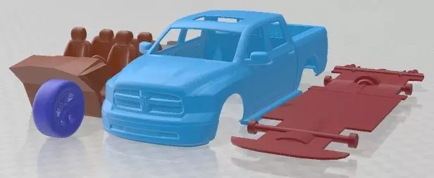 Dodge Ram HFE Crew Cab 2013 Printable Car 3D print model