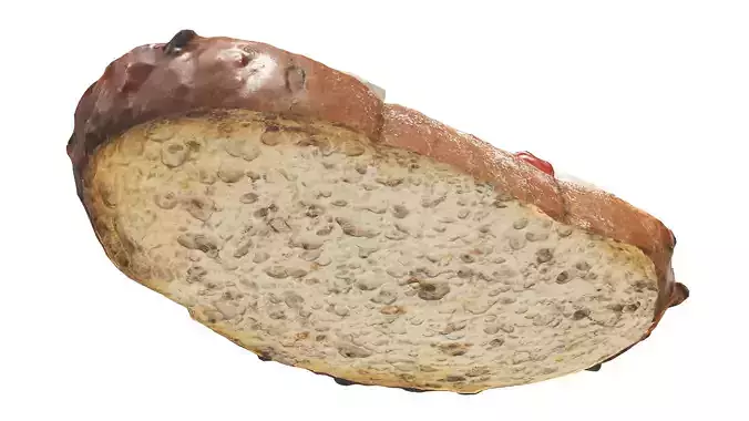 Bruschetta stuffed with chopped tomatoes and mozzarella cheese Low-poly 3D model 5