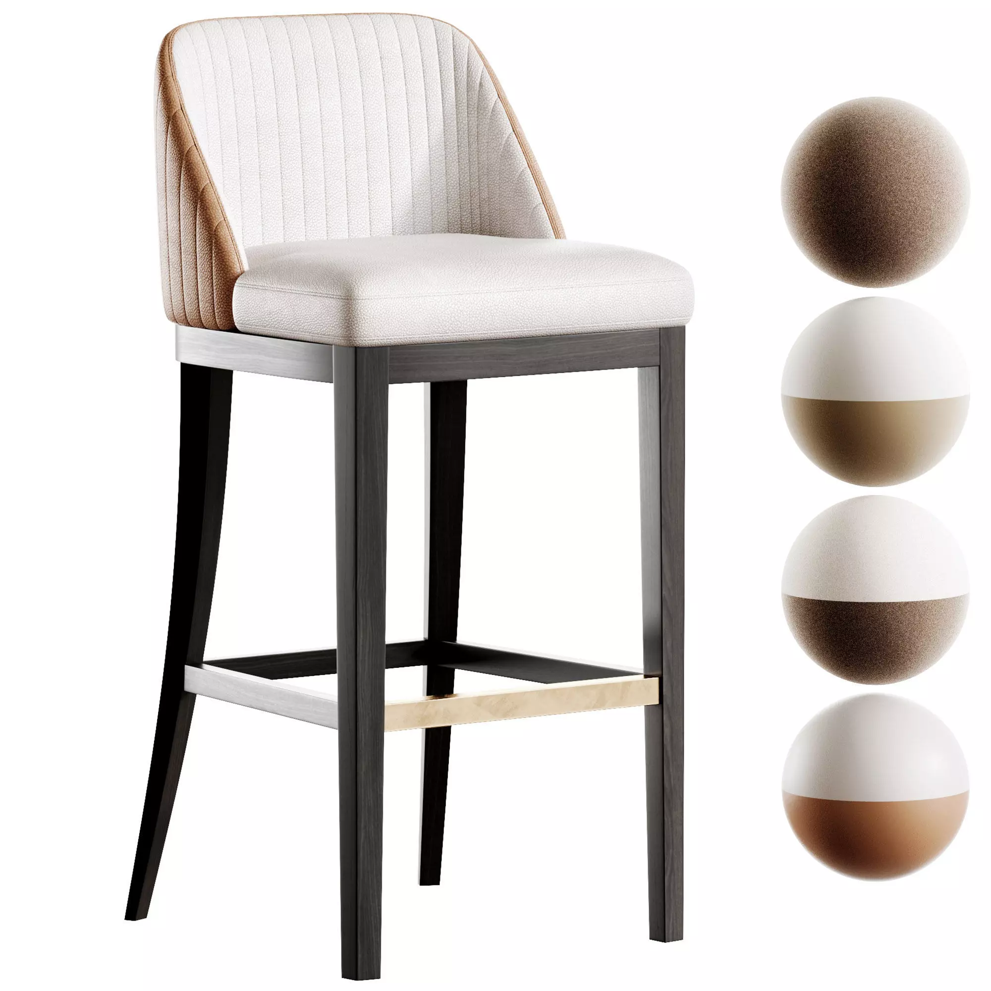 Florence Bar Stool Low-poly 3D model