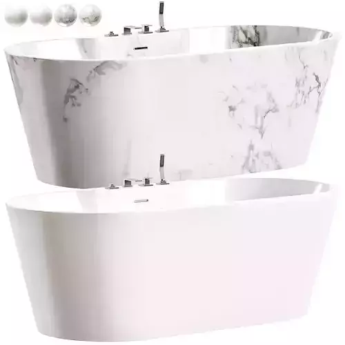 Akrilovaya Vanna Abber Bathtub Low-poly 3D model
