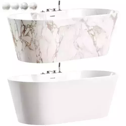 Akrilovaya Vanna Abber Bathtub Low-poly 3D model 3