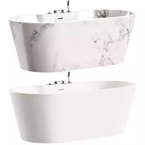 Akrilovaya Vanna Abber Bathtub Low-poly 3D model 4