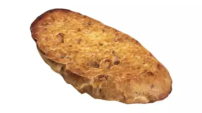Bruschetta bread slice Low-poly 3D model 5