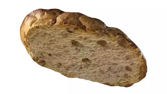 Bruschetta bread slice Low-poly 3D model 6