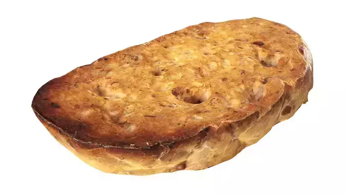Bruschetta bread slice Low-poly 3D model 3