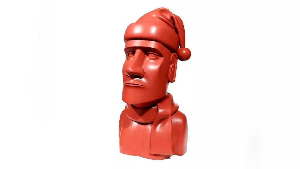 Christmas Rapanui 3D print model