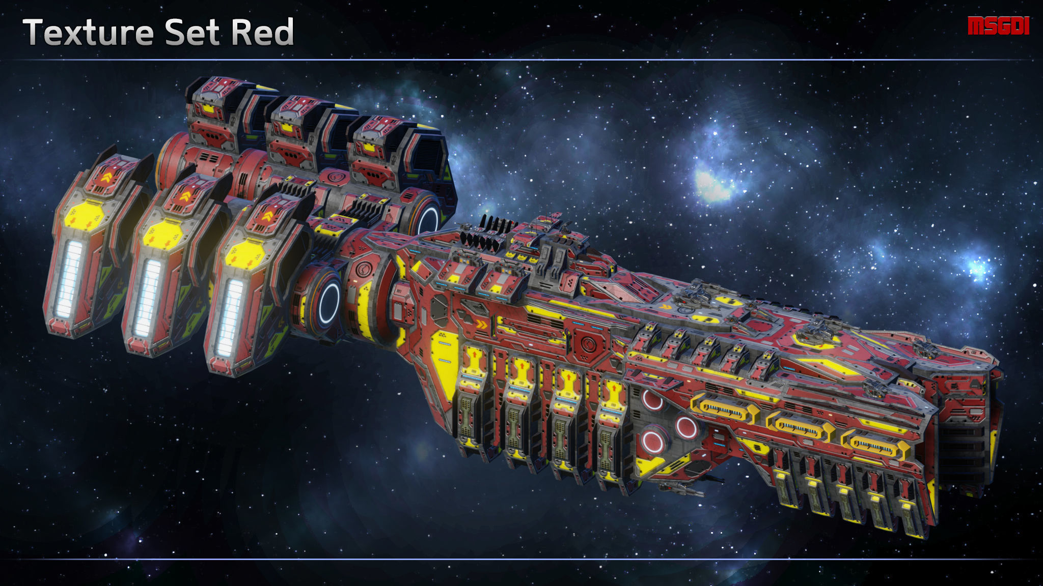 Spaceship Cruiser Goliath Low-poly 3D model_11