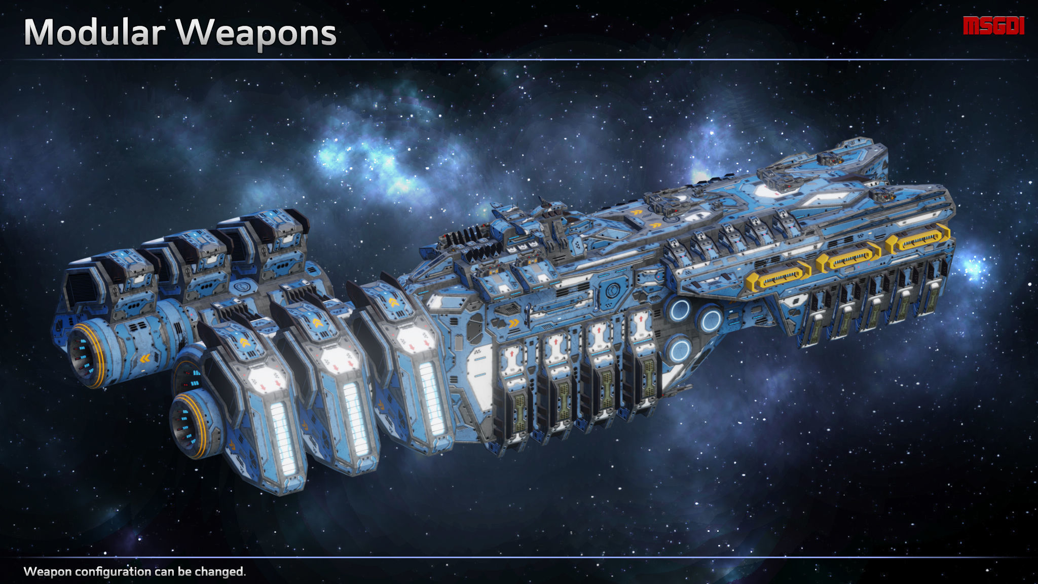 Spaceship Cruiser Goliath Low-poly 3D model_5