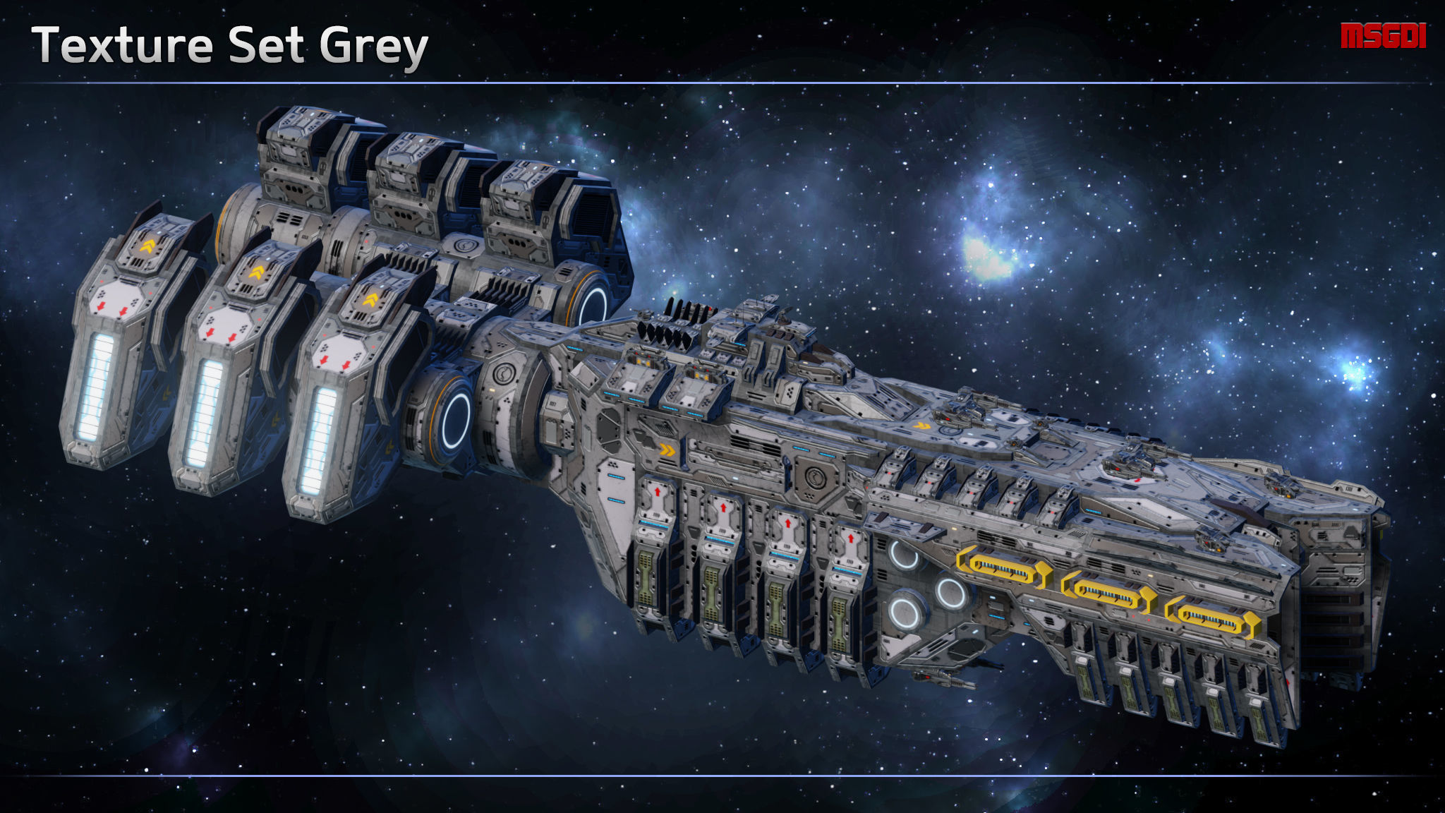 Spaceship Cruiser Goliath Low-poly 3D model_10